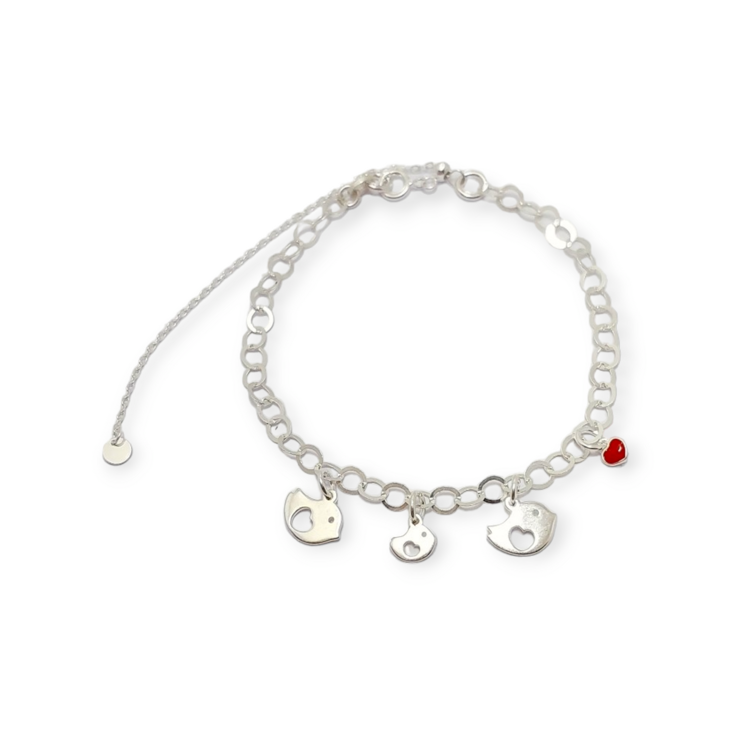 Pulsera Pajaritos Plata 925 - Entre Nudos